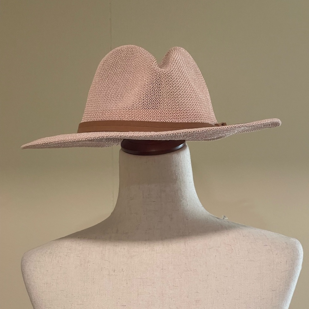 Marcus Adler Fedora Hat With Felt Band Pink One Size